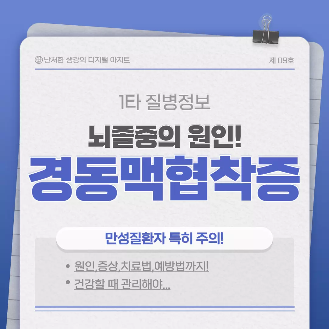 뇌졸중의 원인 경동맥협착증 썸네일