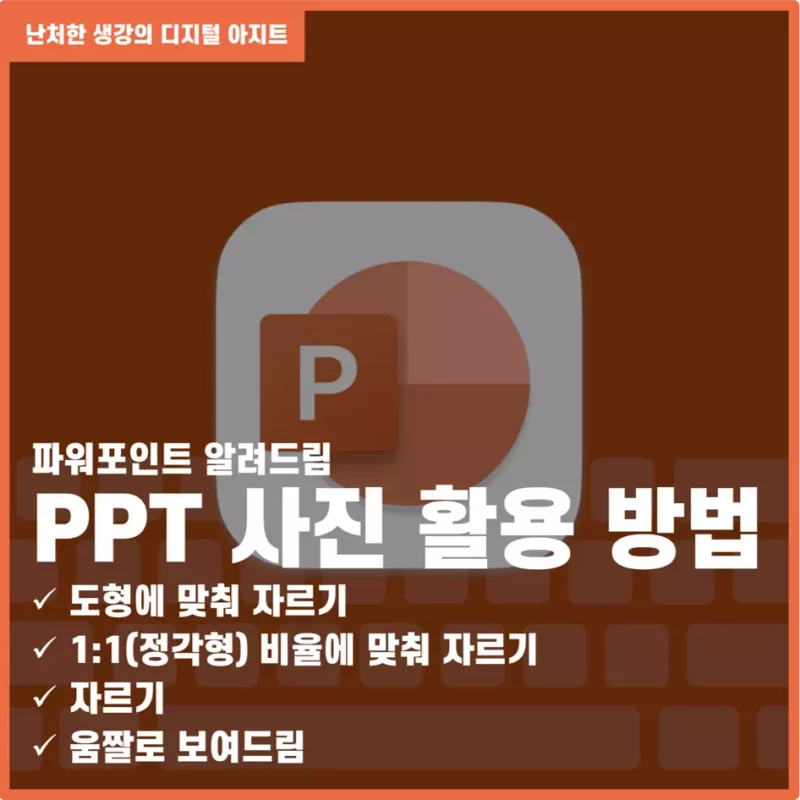 PPT 사진 활용 방법 도형에 맞춰 자르기 썸네일