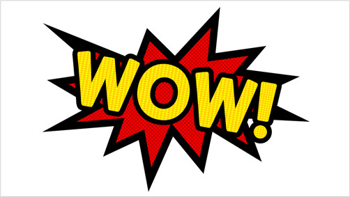 파워포인트 카툰 폭발 효과 만들기 : WOW 폭발 이미지